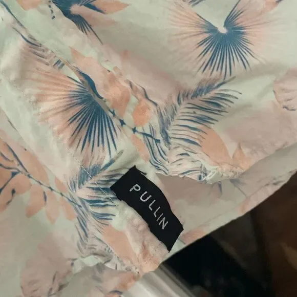 Pullin Pull-in tropical Hawaiian vacation button down short sleeve shirt size M - Picture 12 of 16
